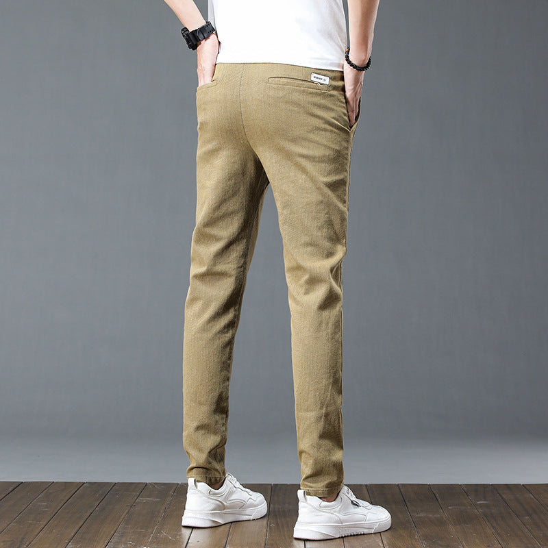 Herrenhose Bequem Baumwolle mit verstellbarem Bund und Taschen