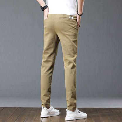 Herrenhose Bequem Baumwolle mit verstellbarem Bund und Taschen