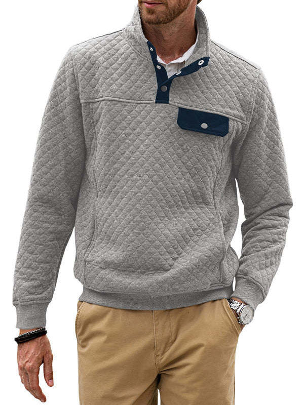 Herren Fleece-Pullover Sportlich Reißverschluss Bequem