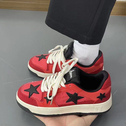 Damen Sneaker Sternen Design Bequem Modisch