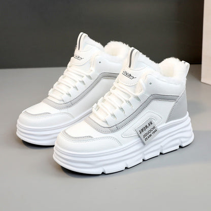 Damen Sneaker Hochmodisch Kuschelig Rutschfest