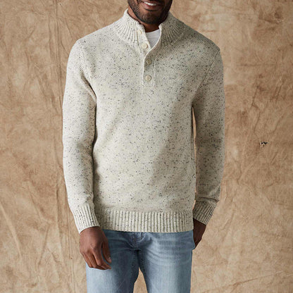 Herren Strickpullover Eleganter Stehkragen Modern - BerlinGlamour