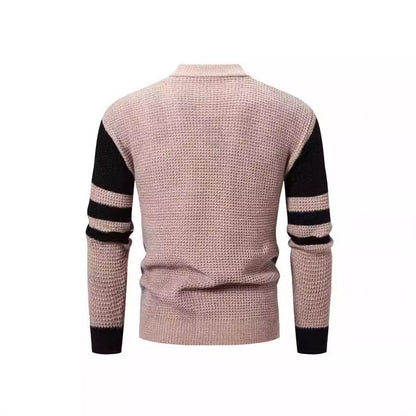 Strukturierter Herren Pullover Modern Farbblock Design