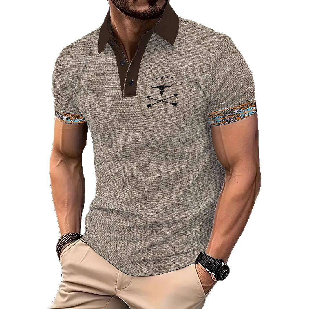 Herren Poloshirt Modern Kontrastfarben Trendig