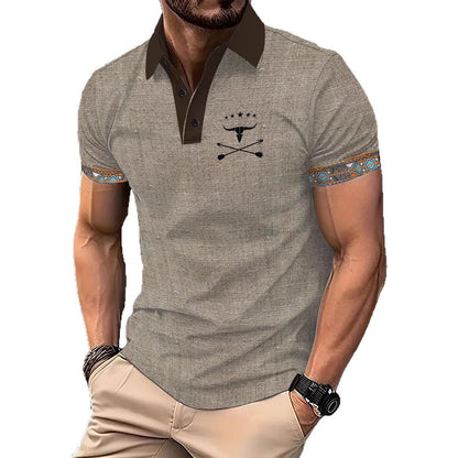 Herren Poloshirt Modern Kontrastfarben Trendig