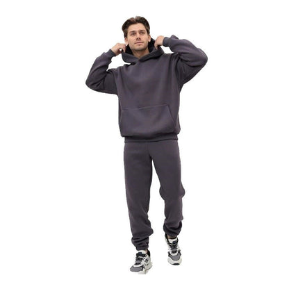 Bequemes Herren Sportset Kapuzenpullover Jogginghose Set