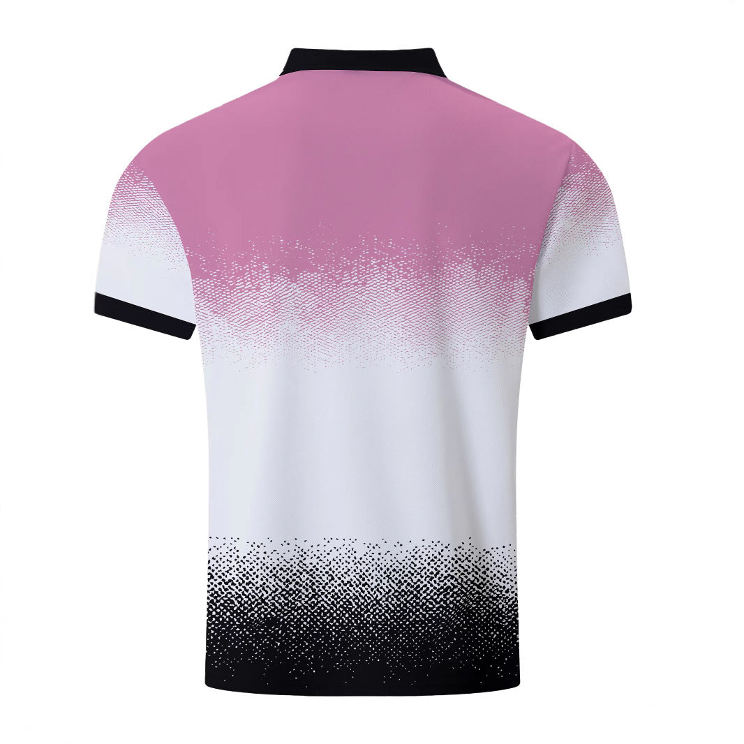 Herren Poloshirt Farbverlauf Modern Style
