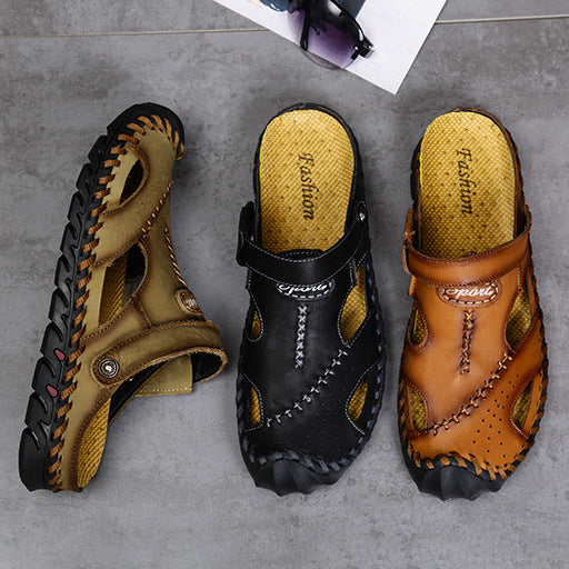 Damen Ledersandalen Sportlich Elastisch Komfort Sohle