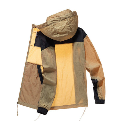Herren Funktionsjacke Winddicht Verstellbares Kapuzenjacket Outdoor
