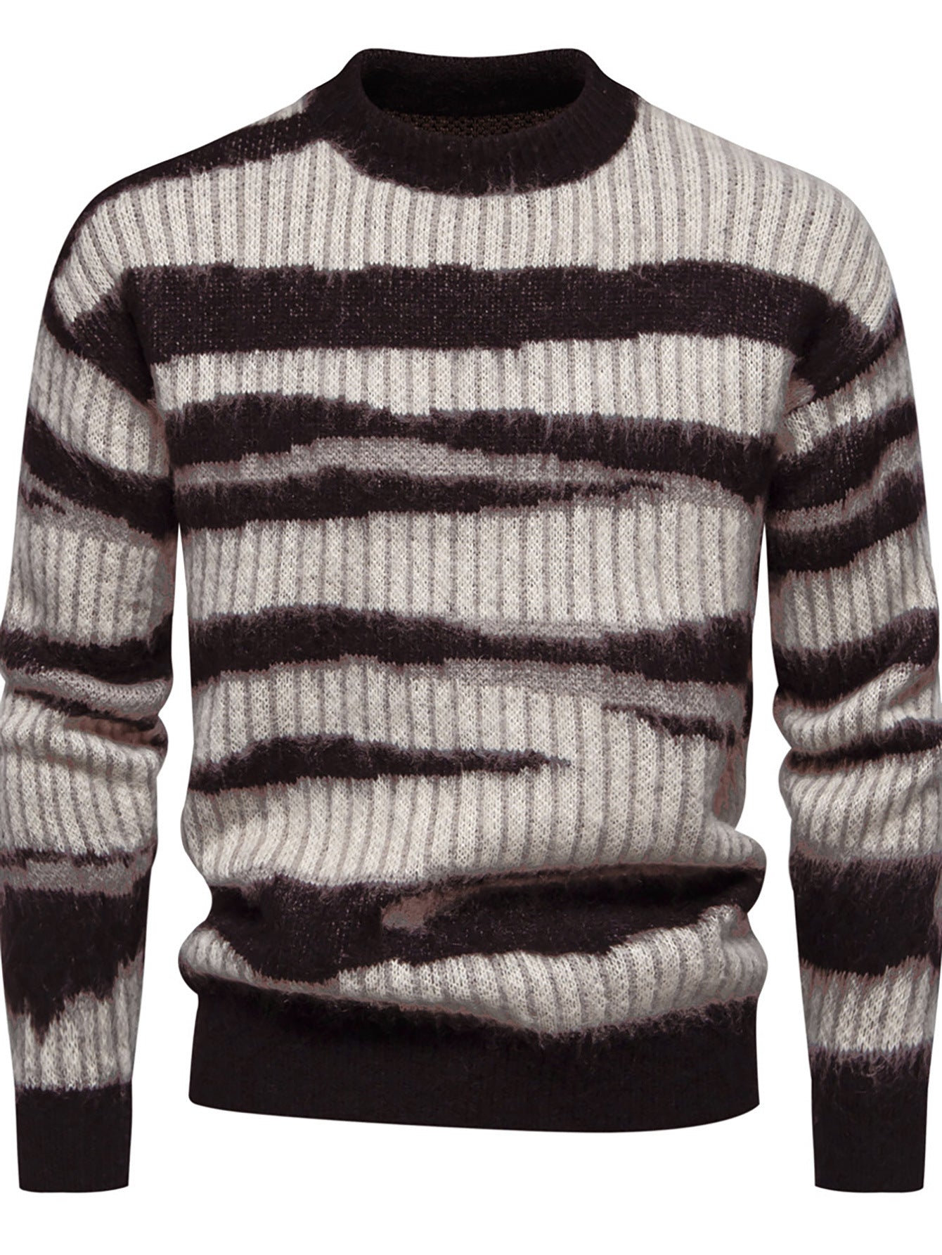 Herren Strickpullover Modern mit Streifenmuster