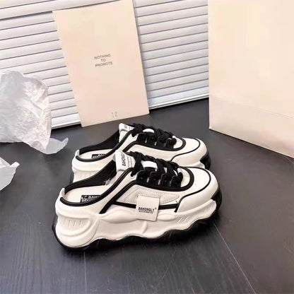 Damen Sneaker Sportlich Modern Elastisch Schwarz