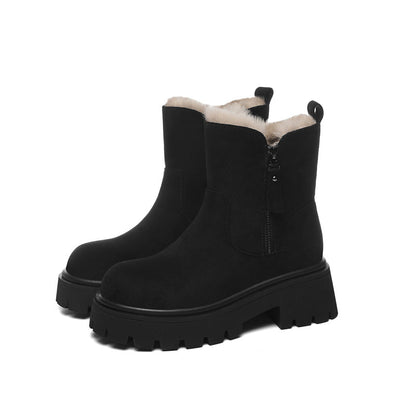 Damen Winterstiefel Kuschelig Warm mit Rutschfester Sohle