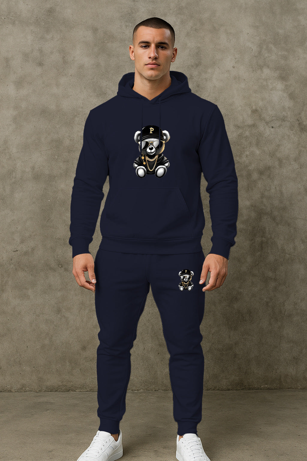 Herren Hoodie Set Streetwear Style Schwarz