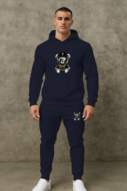 Herren Hoodie Set Streetwear Style Schwarz