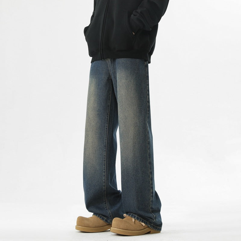 Herren Jeanshose Bequem Weites Bein Komfort Schnitt