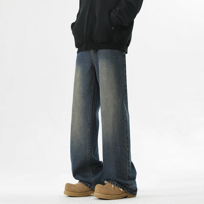 Herren Jeanshose Bequem Weites Bein Komfort Schnitt