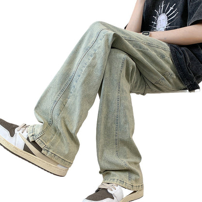 Lässige Herren Jeans Bequem Weit Geschnitten