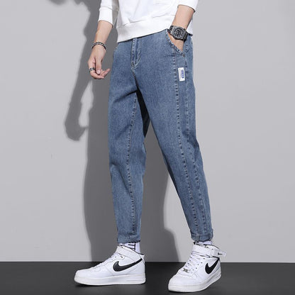 Herren Jeans Locker Bequem Elastisch Berlin Style