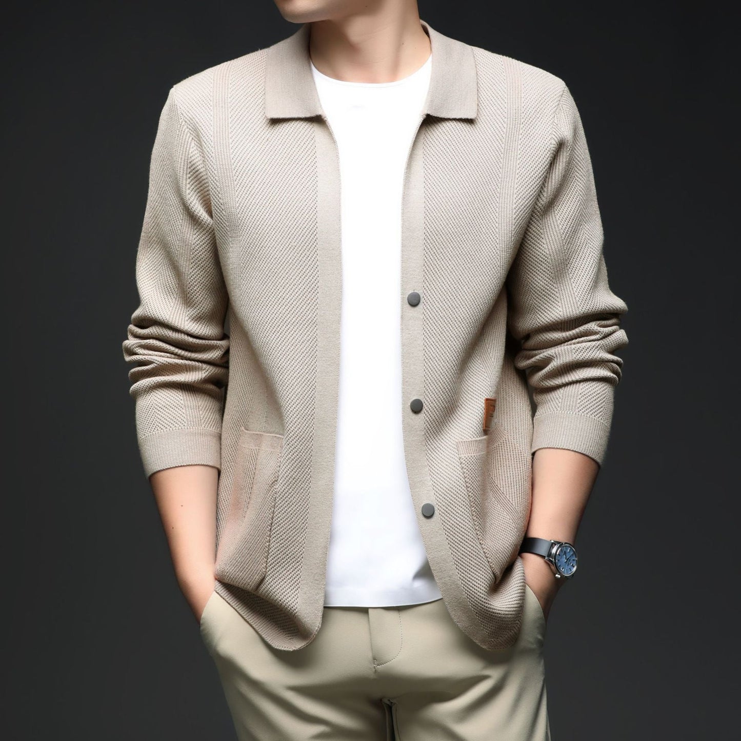 Herren Strickjacke Klassisch Leicht Modisch