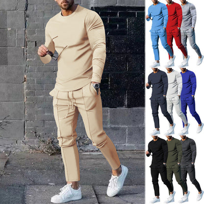 Herren Sportset Langarmshirt und Chino Jogginghose - BerlinGlamour