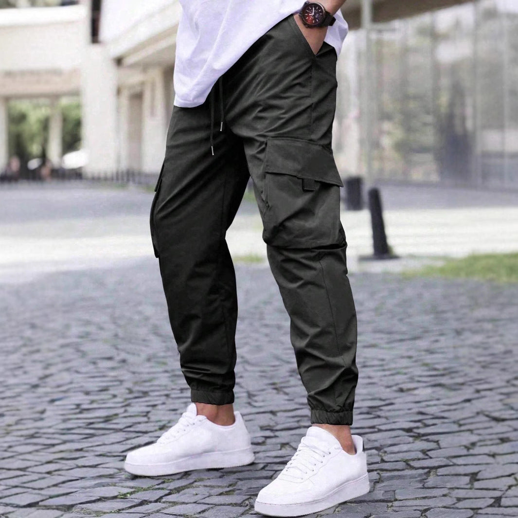 Herren Cargo-Jogger Bequem Elastisch Viel Taschen