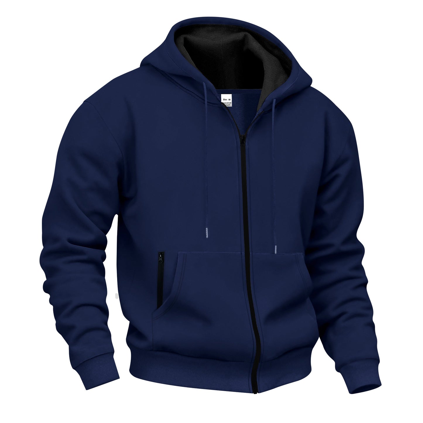 Herren Kapuzenpullover Elastisch Reißverschluss Modern - BerlinGlamour