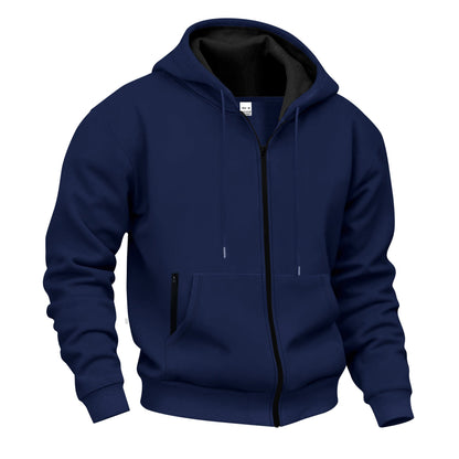 Herren Kapuzenpullover Elastisch Reißverschluss Modern - BerlinGlamour