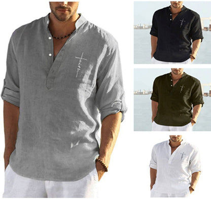 Leinenbluse Herren Leicht Sommermodell - BerlinGlamour
