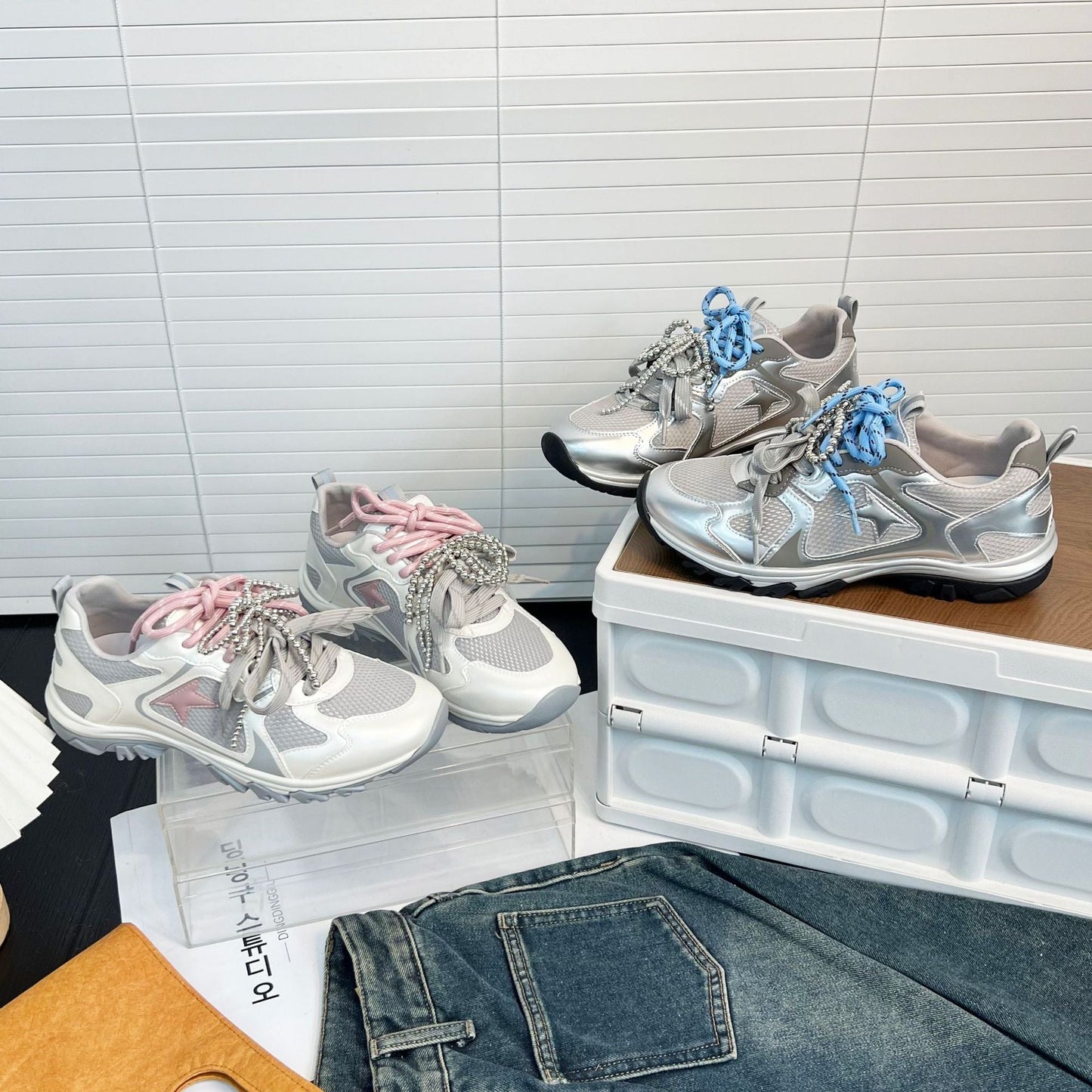 Damen Sneaker Sportlich Schnell Modern Mit Akzenten