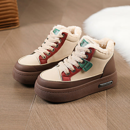 Damen Sneaker Winter Warm Kuschelig High-Top Schuhe