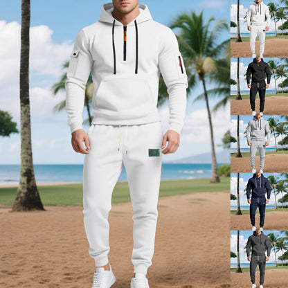 Herren Sportset Kapuzenpullover Mit Taschen Elastisch - BerlinGlamour