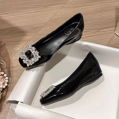 Damen Ballerinas Schmuckdetail Elegant Glitzernd