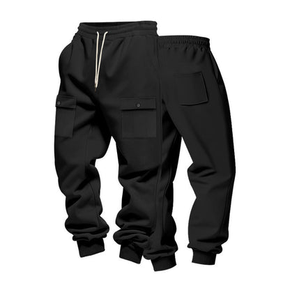 Herren Jogginghose Cargo-Style Elastisch Schnitt Mit Taschen