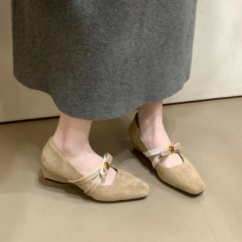 Damen Halbschuhe Elegant Riemen Weich Polster