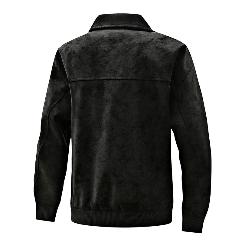 Herren Lederjacke Steppweste Soft Schwarz Modern