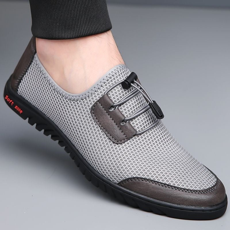 Bequeme Herren Slipper Mesh elastisch Schnürsystem