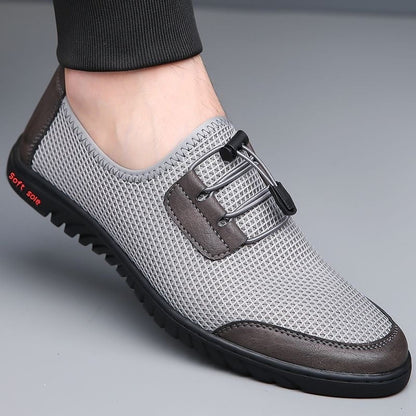 Bequeme Herren Slipper Mesh elastisch Schnürsystem