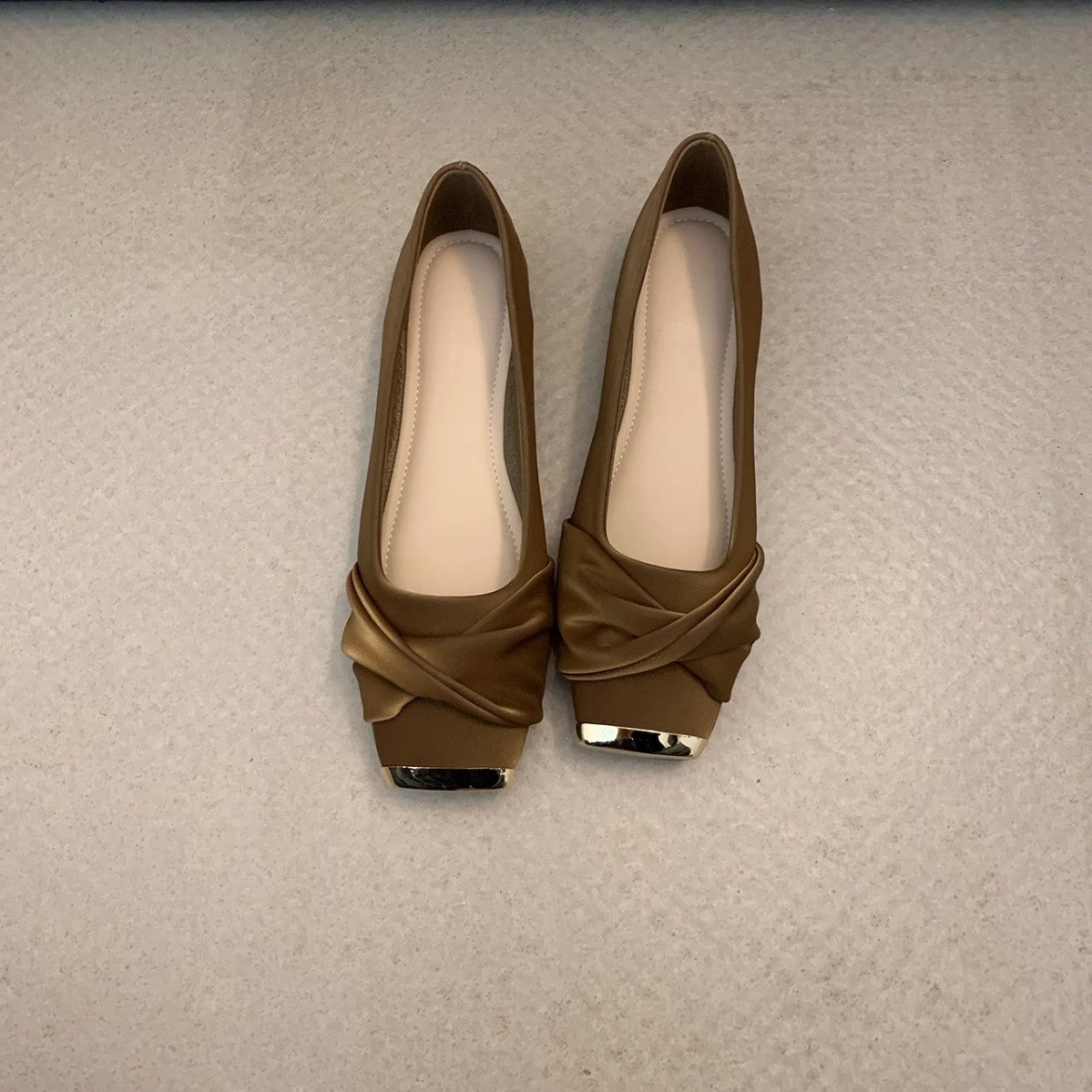 Damen Ballerinas Elegante Glanz Schuhe Spitze