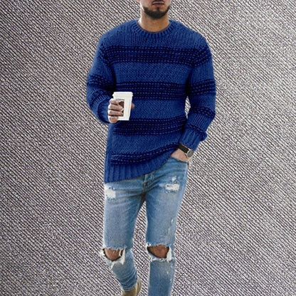 Herren Strickpullover Modern Strukturiert Geschnürt