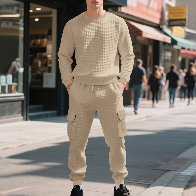 Herren Sweatshirt Set mit Cargo-Hose Jogging Style - BerlinGlamour