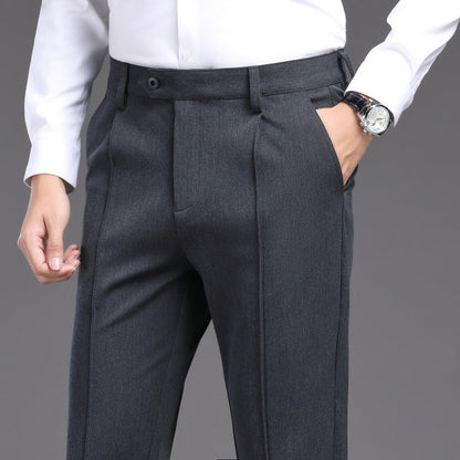 Herren Anzughose Slim Fit Schwarze Hose Mit Taschen