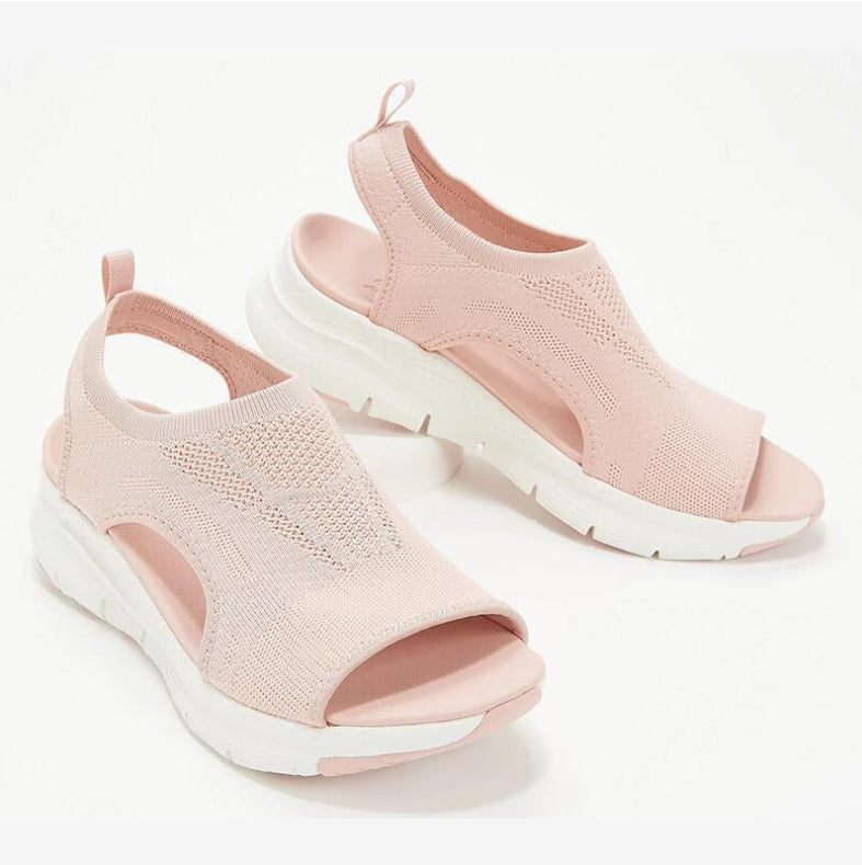 Damen Sandalen Bequem Offene Zehen Frühling
