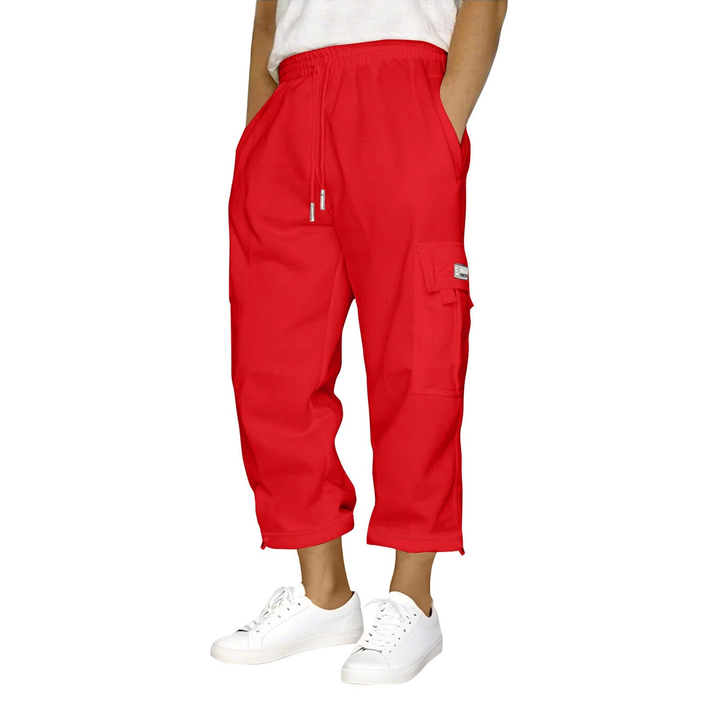 Damen Cargo-Hose Elastisch Praktisch Mit Seitentaschen