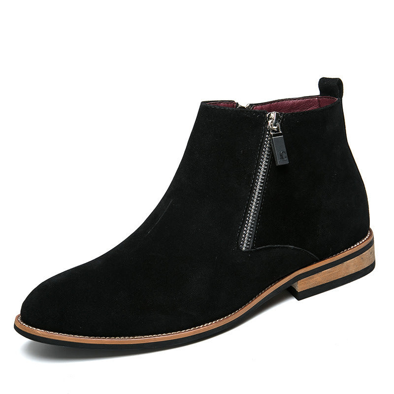 Damen Stiefel Ankle Boots Wildleder Reißverschluss