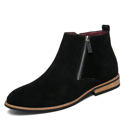 Damen Stiefel Ankle Boots Wildleder Reißverschluss