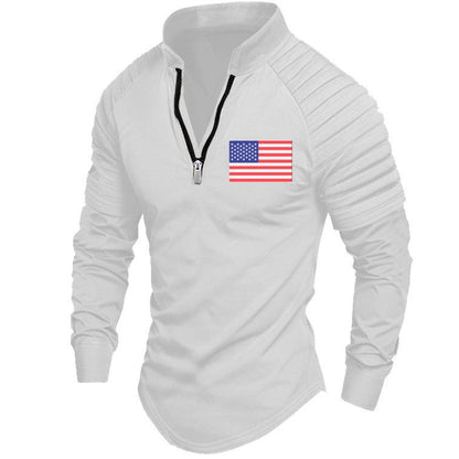 Herren Sportoberteil Reißverschluss Schulterdesign Modern