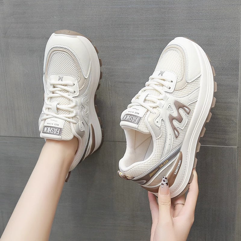 Damen Sneaker atmungsaktiv Mesh Laufsohle Dämpfung