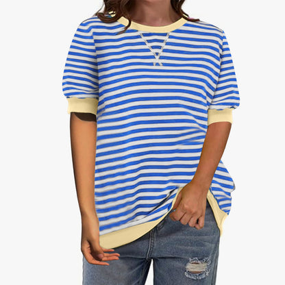 Damen Oberteil Streifenshirt Lässig Modern