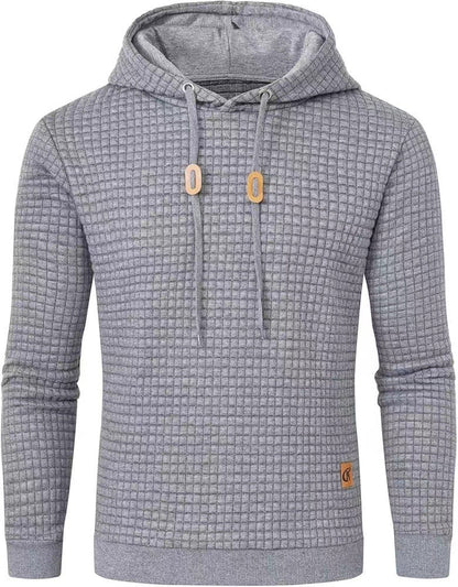 Herren Kapuzenpullover Strukturiert Modern Grau