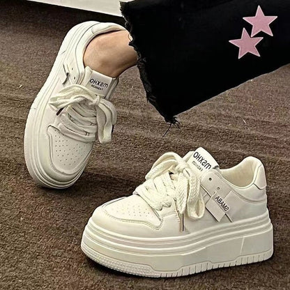 Damen Sneaker Plateau Bequem Modisch Hochwertig